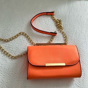 Neon coral crossbody